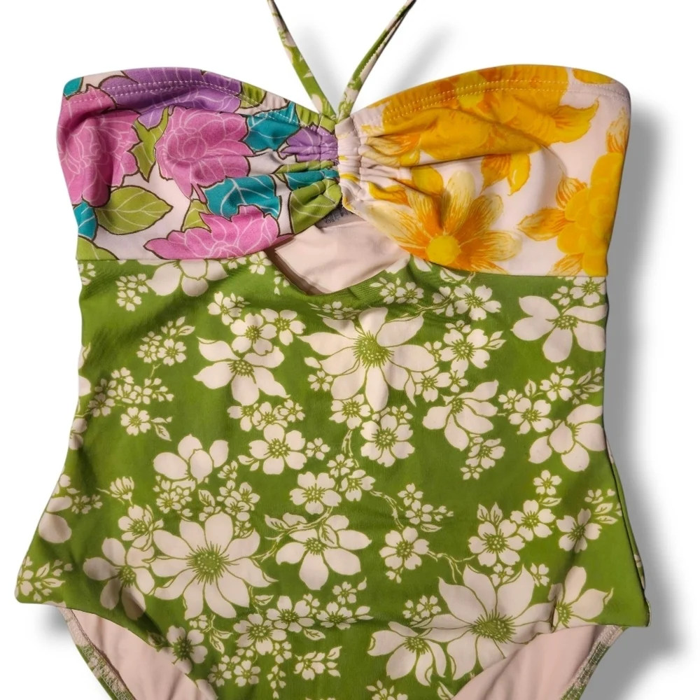 ALEMAIS Elora Ruched One Piece Swimsuit Small $240